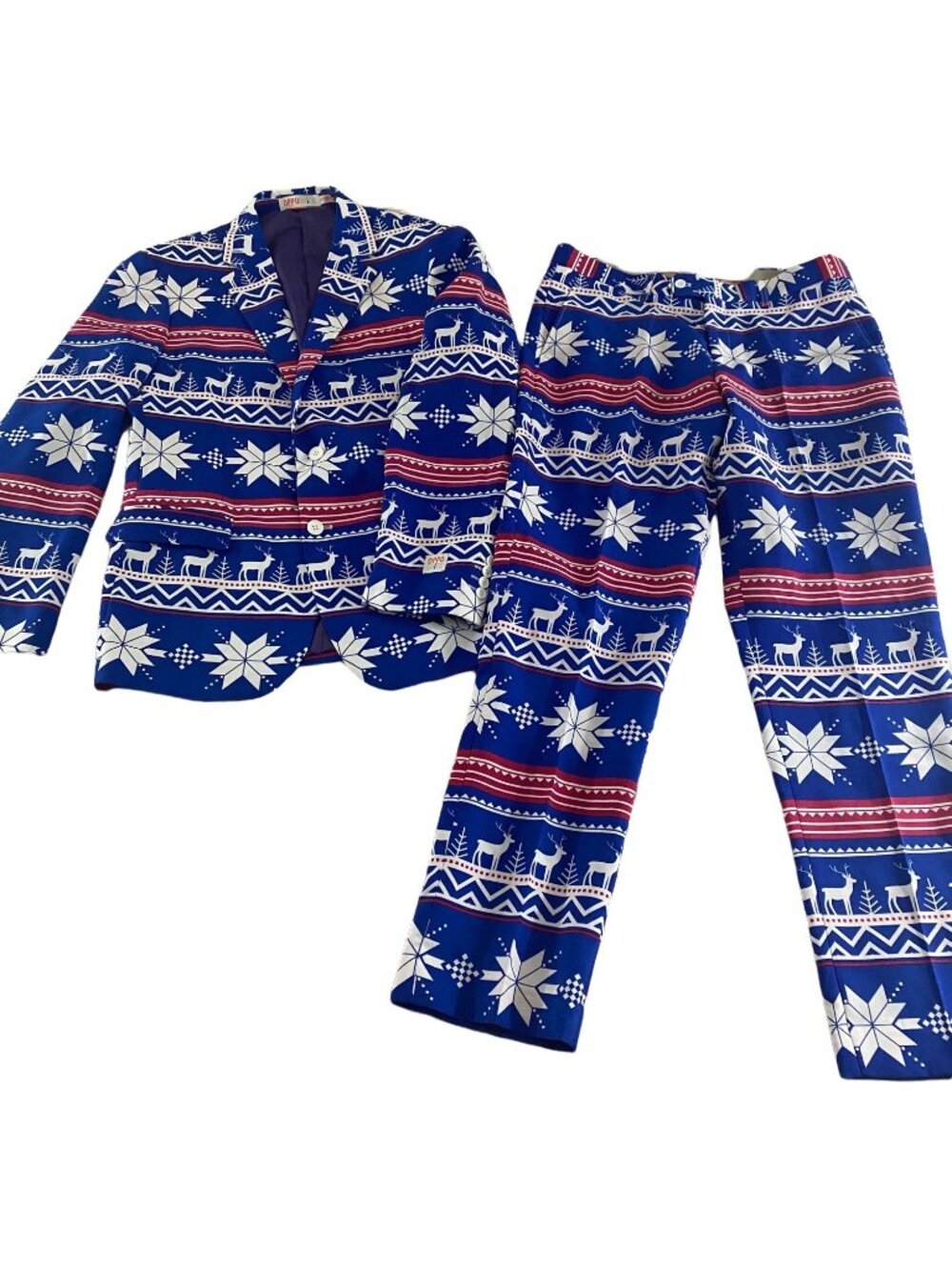 The Opposuits Blue Christmas Rudolph Suave Two Piece Suit - 44